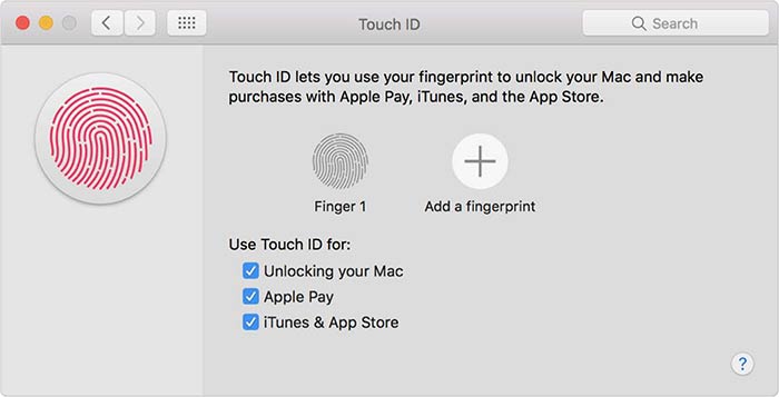 Macos Sierra System Preferences Touch Id